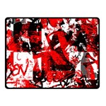 Red Graffiti Fleece Blanket (Small)