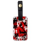 Red Graffiti Luggage Tag (one side)