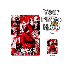 Red Graffiti Playing Cards 54 Designs (Mini) from ArtsNow.com Front - Joker2