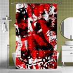 Red Graffiti Shower Curtain 48  x 72  (Small)