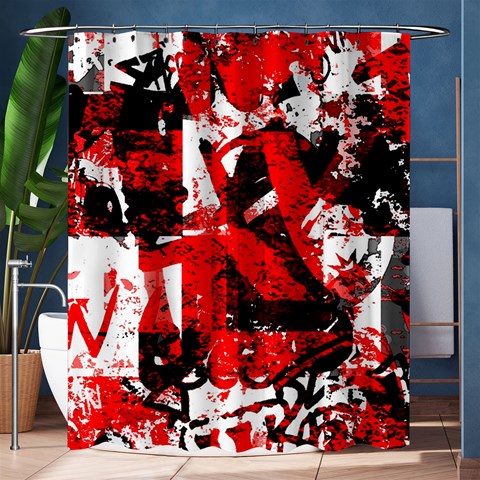 Red Graffiti Shower Curtain 60  x 72  (Medium) from ArtsNow.com 60 x72  Curtain