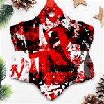 Red Graffiti Ornament (Snowflake)