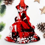Red Graffiti Christmas Tree Ornament (Two Sides)