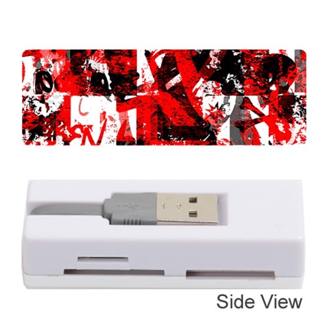 Red Graffiti Memory Card Reader (Stick) from ArtsNow.com Front