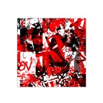 Red Graffiti Satin Bandana Scarf