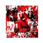 Red Graffiti Small Satin Scarf (Square)