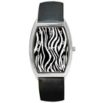 Zebra Pattern Barrel Style Metal Watch