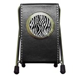 Zebra Pattern Pen Holder Desk Clock