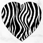 Zebra Pattern Jigsaw Puzzle (Heart)