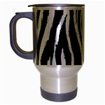 Zebra Pattern Travel Mug (Silver Gray)