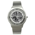 Zebra Pattern Stainless Steel Watch