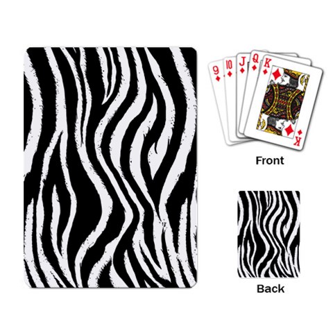 Zebra Pattern Playing Cards Single Design (Rectangle) from ArtsNow.com Back