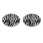 Zebra Pattern Cufflinks (Oval)