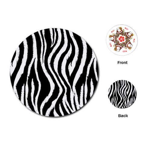 Zebra Pattern Playing Cards Single Design (Round) from ArtsNow.com Front
