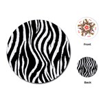 Zebra Pattern Playing Cards Single Design (Round)
