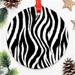 Zebra Pattern Round Ornament (Two Sides)