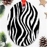 Zebra Pattern Oval Ornament (Two Sides)