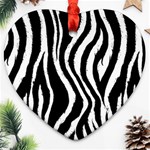 Zebra Pattern Heart Ornament (Two Sides)