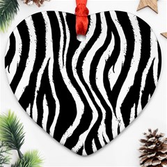 Zebra Pattern Heart Ornament (Two Sides) from ArtsNow.com Back