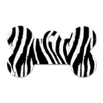 Zebra Pattern Dog Tag Bone (Two Sides)