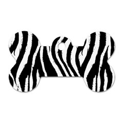 Zebra Pattern Dog Tag Bone (Two Sides) from ArtsNow.com Back