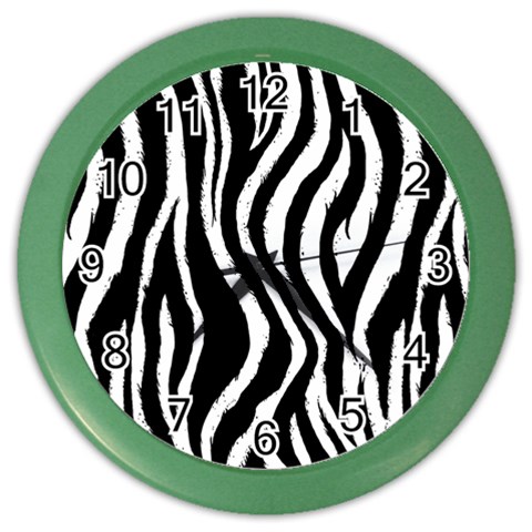 Zebra Pattern Color Wall Clock from ArtsNow.com Front