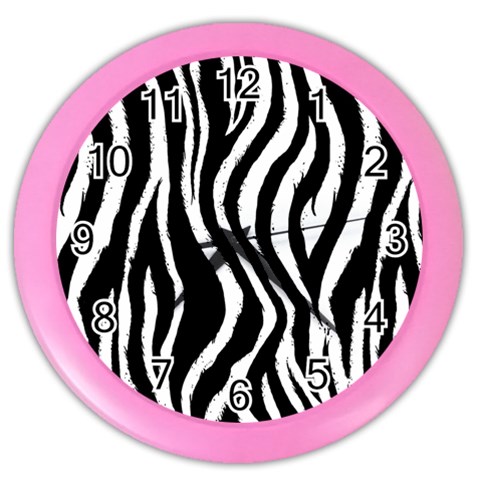 Zebra Pattern Color Wall Clock from ArtsNow.com Front