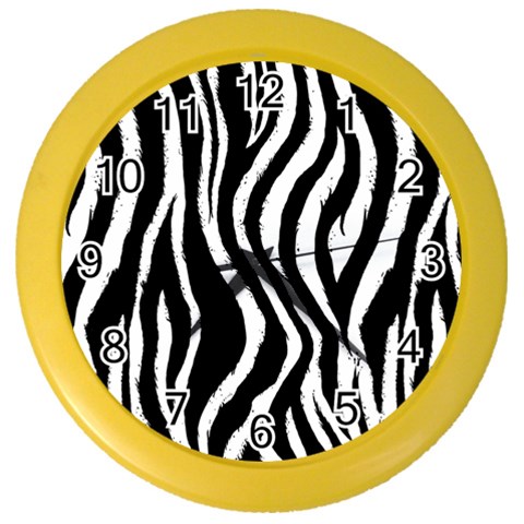 Zebra Pattern Color Wall Clock from ArtsNow.com Front