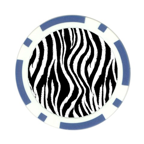 Zebra Pattern Poker Chip Card Guard from ArtsNow.com Front