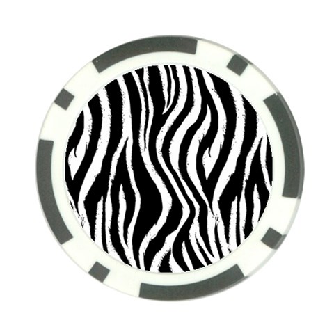 Zebra Pattern Poker Chip Card Guard from ArtsNow.com Back