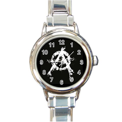 Anarchy Round Italian Charm Watch from ArtsNow.com Front