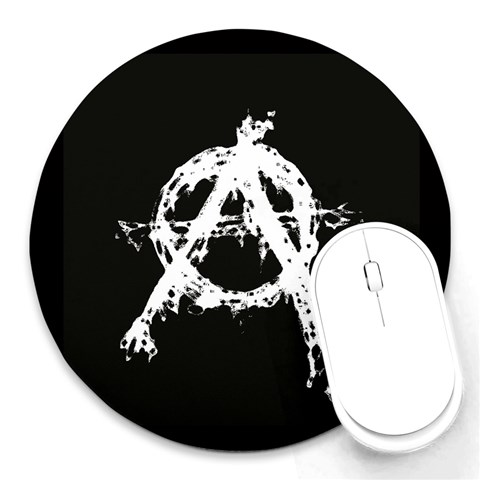 Anarchy Round Mousepad from ArtsNow.com Front