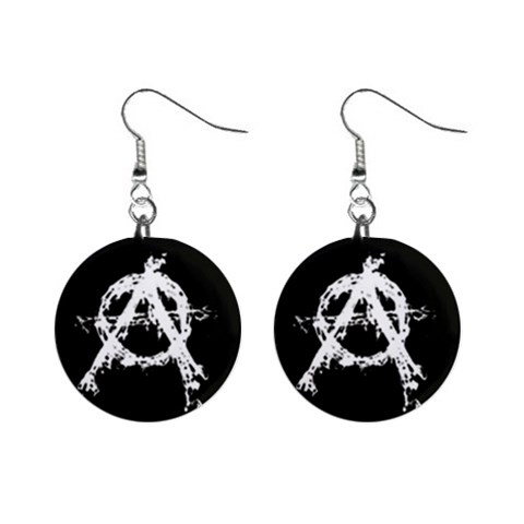 Anarchy 1  Button Earrings from ArtsNow.com Front