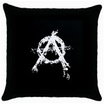 Anarchy Throw Pillow Case (Black)