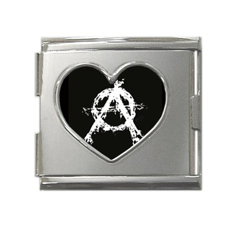 Anarchy Mega Link Heart Italian Charm (18mm) from ArtsNow.com Front