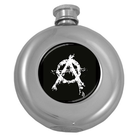 Anarchy Hip Flask (5 oz) from ArtsNow.com Front
