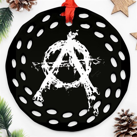 Anarchy Ornament (Round Filigree) from ArtsNow.com Front