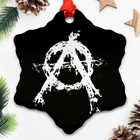 Anarchy Ornament (Snowflake) from ArtsNow.com Front