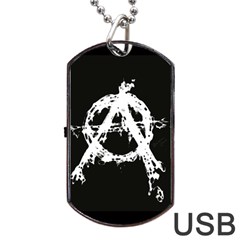 Anarchy Dog Tag USB Flash (Two Sides) from ArtsNow.com Back
