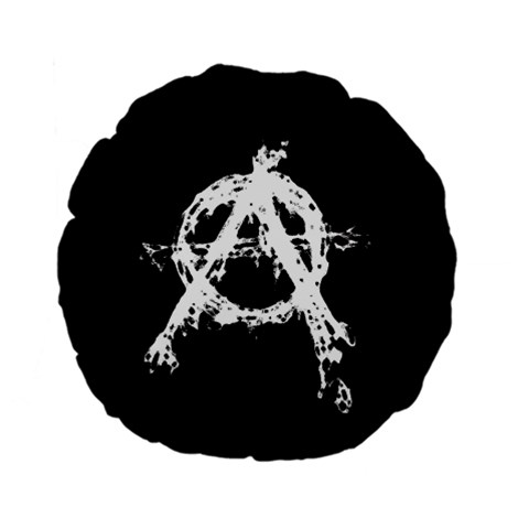 Anarchy Standard 15  Premium Flano Round Cushion  from ArtsNow.com Front