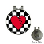 Broken Love Heart Golf Ball Marker Hat Clip