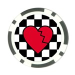 Broken Love Heart Poker Chip Card Guard (10 pack)
