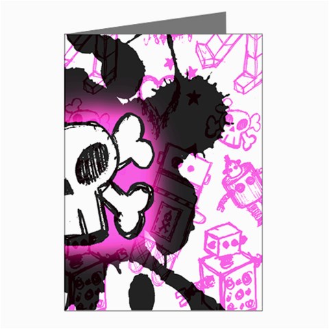 Cartoon Skull Greeting Cards (Pkg of 8) from ArtsNow.com Left
