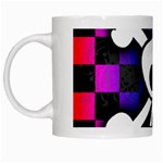 Checker Rainbow Skull White Mug