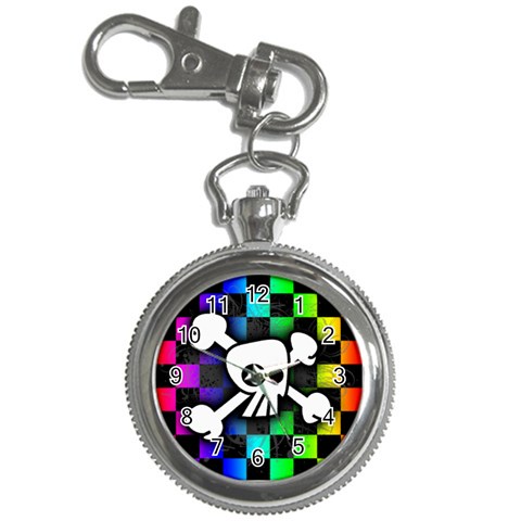 Checker Rainbow Skull Key Chain Watch from ArtsNow.com Front