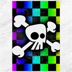 Checker Rainbow Skull Canvas 20  x 30 