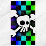 Checker Rainbow Skull Canvas 40  x 72 