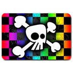 Checker Rainbow Skull Large Doormat