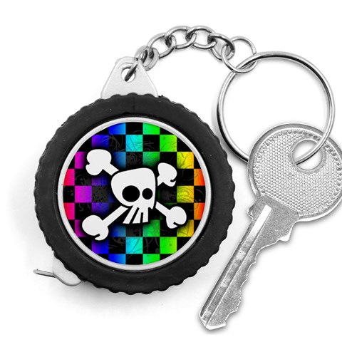 Checker Rainbow Skull Measuring Tape from ArtsNow.com Front