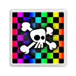 Checker Rainbow Skull Memory Card Reader (Square)